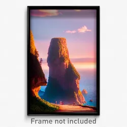 Pixel Art Poster - Adorable Bluff (8 Bit Psychedelic Trippy Video Game Print)