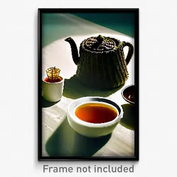 Pixel Art Poster - Webbed Tea (8 Bit Psychedelic Trippy Weird Video Game Print)