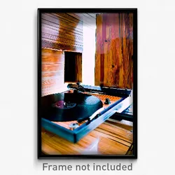 Pixel Art Poster - Wooden Vinyl (8 Bit Psychedelic Trippy Video Game Print)