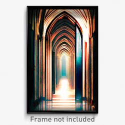 Pixel Art Poster - Narrow Lancet (8 Bit Psychedelic Trippy Video Game Print)