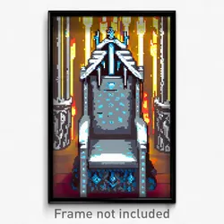Pixel Art Poster - Wiggly Throne (8 Bit Psychedelic Trippy Video Game Print)