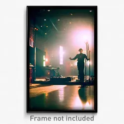 Pixel Art Poster - Electric Den (8 Bit Psychedelic Trippy Video Game Print)