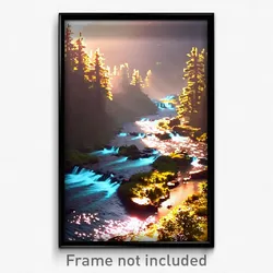 Pixel Art Poster - Unknown Stream (8 Bit Psychedelic Trippy Video Game Print)