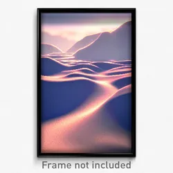 Pixel Art Poster - Wavy Tundra (8 Bit Psychedelic Trippy Weird Video Game Print)