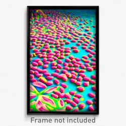 Pixel Art Poster - Fruity Runoff (8 Bit Psychedelic Trippy Video Game Print)