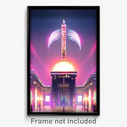 Pixel Art Poster - Incredible Academy (8 Bit Psychedelic Video Game Print)