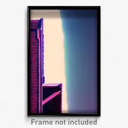 Pixel Art Poster - Mellow Gutter (8 Bit Psychedelic Trippy Video Game Print)