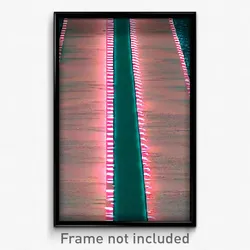 Pixel Art Poster - Wavy Lane (8 Bit Psychedelic Trippy Weird Video Game Print)