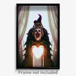 Pixel Art Poster - Lovely Grotesque (8 Bit Psychedelic Trippy Video Game Print)