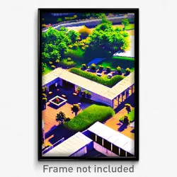 Pixel Art Poster - Well Made Commons (8 Bit Psychedelic Trippy Video Game Print)
