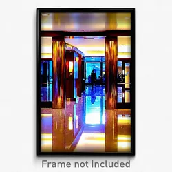Pixel Art Poster - Glossy Hotel Lobby (8 Bit Psychedelic Video Game Print)