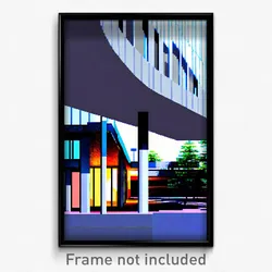 Pixel Art Poster - Authentic Modern Architecture (8 Bit Video Game Print)