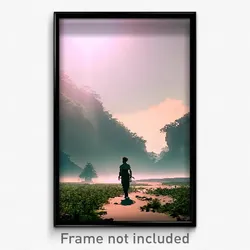 Pixel Art Poster - Alive Land (8 Bit Psychedelic Trippy Weird Video Game Print)