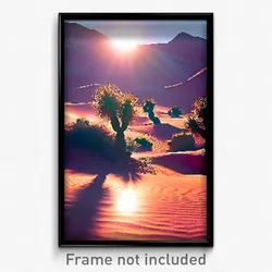 Pixel Art Poster - Nifty Desert (8 Bit Psychedelic Trippy Video Game Print)