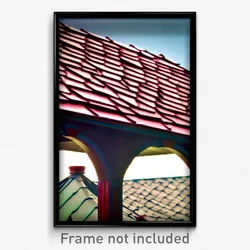 Pixel Art Poster - Pretty Roof (8 Bit Psychedelic Trippy Weird Video Game Print)
