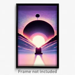 Pixel Art Poster - Imaginary Cataract (8 Bit Psychedelic Video Game Print)