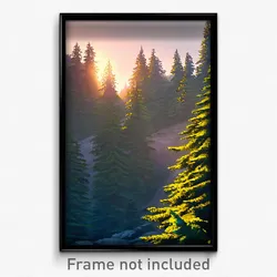 Pixel Art Poster - Evergreen Fells (8 Bit Psychedelic Trippy Video Game Print)