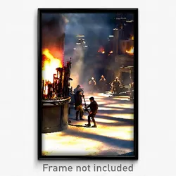 Pixel Art Poster - Bustling Furnace (8 Bit Psychedelic Trippy Video Game Print)