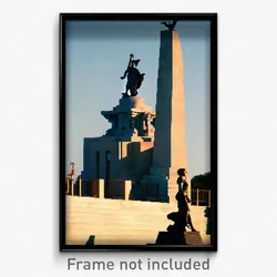 Pixel Art Poster - Stark Statue (8 Bit Psychedelic Trippy Video Game Print)