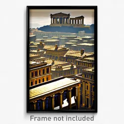 Pixel Art Poster - Lavish Acropolis (8 Bit Psychedelic Trippy Video Game Print)