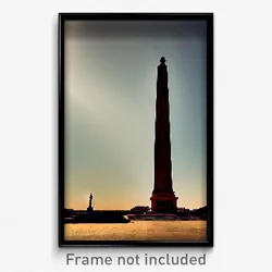Pixel Art Poster - Monumental Obelisk (8 Bit Psychedelic Video Game Print)