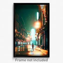 Pixel Art Poster - Insane Street (8 Bit Psychedelic Trippy Video Game Print)