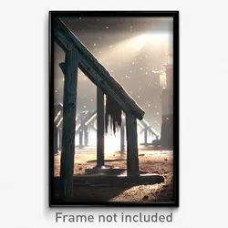 Pixel Art Poster - Spotted Gallows (8 Bit Psychedelic Trippy Video Game Print)