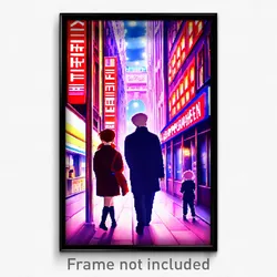 Pixel Art Poster - Anime Like Copenhagen (8 Bit Psychedelic Video Game Print)