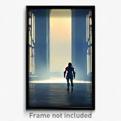 Pixel Art Poster - Distant Chantry (8 Bit Psychedelic Trippy Video Game Print)