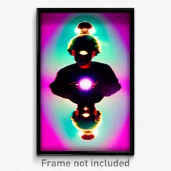 Pixel Art Poster - Cute Ego Death (8 Bit Psychedelic Trippy Video Game Print)