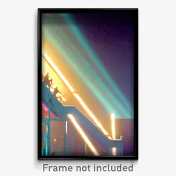 Pixel Art Poster - Electric Parish (8 Bit Psychedelic Trippy Video Game Print)