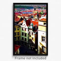 Pixel Art Poster - Tattered Prague (8 Bit Psychedelic Trippy Video Game Print)