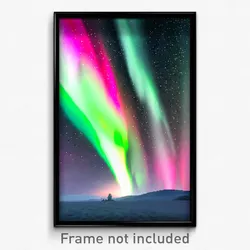 Pixel Art Poster - Fantastic Aurora (8 Bit Psychedelic Trippy Video Game Print)
