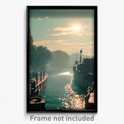 Pixel Art Poster - Deadly Waterway (8 Bit Psychedelic Trippy Video Game Print)