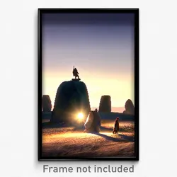 Pixel Art Poster - Harmonious Dolmen (8 Bit Psychedelic Trippy Video Game Print)