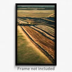 Pixel Art Poster - Barren Fields (8 Bit Psychedelic Trippy Video Game Print)