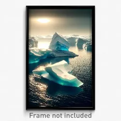 Pixel Art Poster - Ordinary Iceberg (8 Bit Psychedelic Trippy Video Game Print)