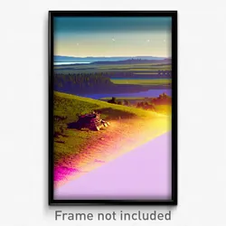 Pixel Art Poster - Distant Moor (8 Bit Psychedelic Trippy Video Game Print)