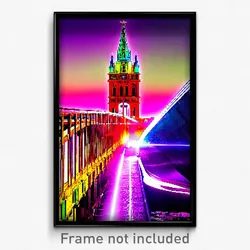 Pixel Art Poster - Flashy Cologne (8 Bit Psychedelic Trippy Video Game Print)