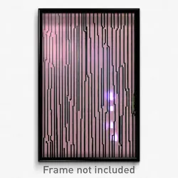 Pixel Art Poster - Digital Wire Frame Fen (8 Bit Psychedelic Video Game Print)