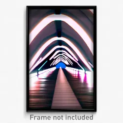 Pixel Art Poster - Graceful Tunnel (8 Bit Psychedelic Trippy Video Game Print)