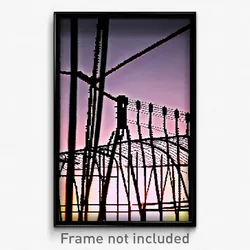 Pixel Art Poster - Complex Wire Frame Port (8 Bit Psychedelic Video Game Print)