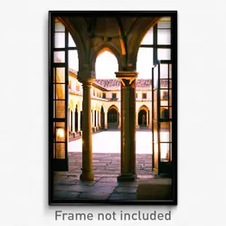 Pixel Art Poster - Warm Cloister (8 Bit Psychedelic Trippy Video Game Print)