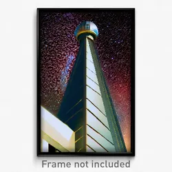 Pixel Art Poster - Triangular Observatory (8 Bit Psychedelic Video Game Print)
