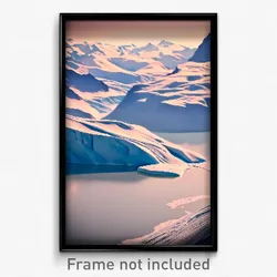 Pixel Art Poster - Sweet Glacier (8 Bit Psychedelic Trippy Video Game Print)