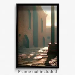 Pixel Art Poster - Outstanding Brickyard (8 Bit Psychedelic Video Game Print)