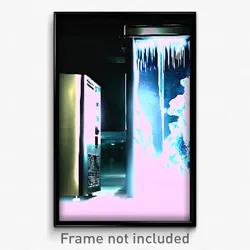 Pixel Art Poster - Dangerous Ice Machine (8 Bit Psychedelic Video Game Print)