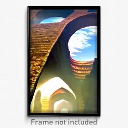 Pixel Art Poster - Vast Arch (8 Bit Psychedelic Trippy Weird Video Game Print)