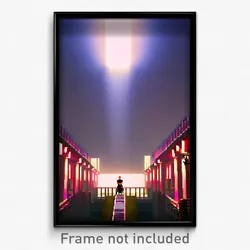 Pixel Art Poster - Magnificent Parapet (8 Bit Psychedelic Video Game Print)