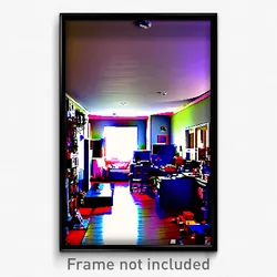 Pixel Art Poster - Cluttered Parsonage (8 Bit Psychedelic Video Game Print)